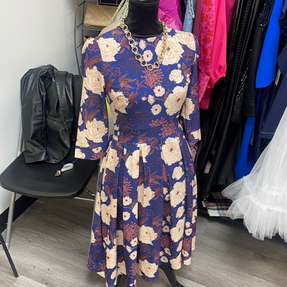 Blue Floral Dress